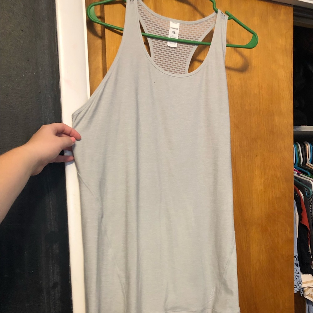 Gray Reebok Razor Back Tank